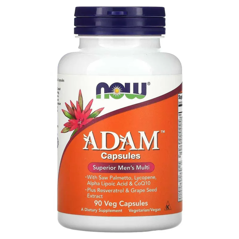Мужские Витамины Адам NOW ADAM, Superior Men's Multi, 90 веган капсул