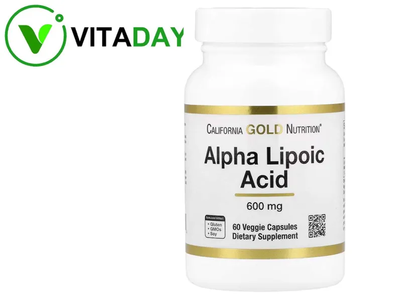 California Gold Alpha Lipoic Acid, 600 mg, 60 vcaps