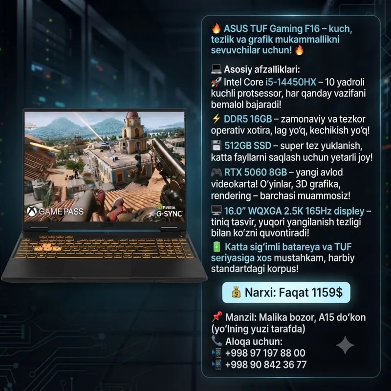 Asus Tuf Gaming F16 i5-14450HX