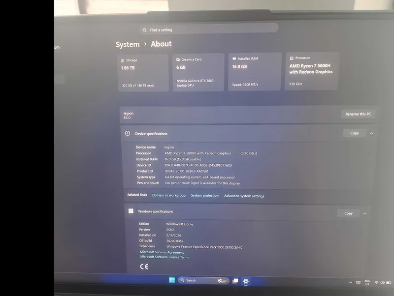 Lenovo Legion 5 Pro 16 2K 165Hz 2TB SSD — фото 1