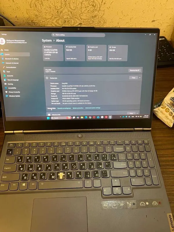 Lenovo Legion 7 15IMH05 | i7-10750H | RTX 2070 Super | 16/1TB 7 Lenovo Legion 7 15IMH05 | i7-10750H | RTX 2070 Super | 16/1TB 7