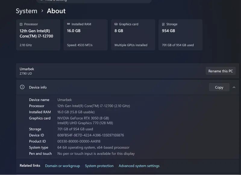 Gaming Kompyuter | Core i7-12700 | RTX 3050 8GB 5