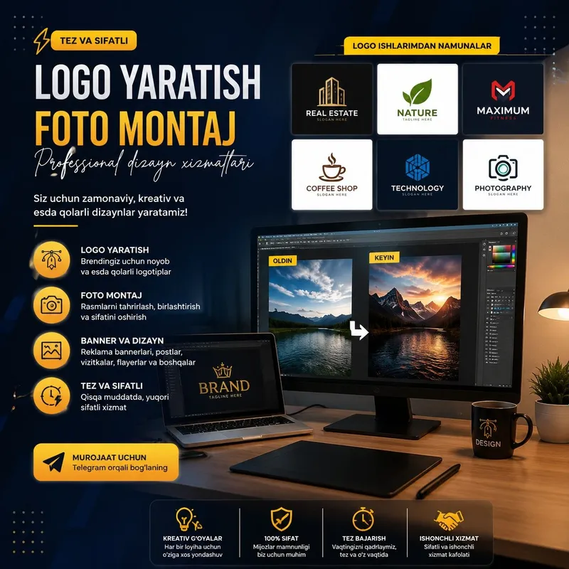 Foto mantaj lagativ reklama banner yasab beramiz Foto mantaj lagativ reklama banner yasab beramiz