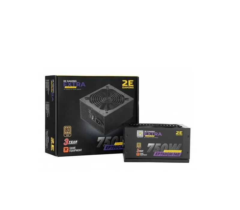 } Блок питания 2E EXTRA POWER 750W 80+ Gold APFC — фото 1