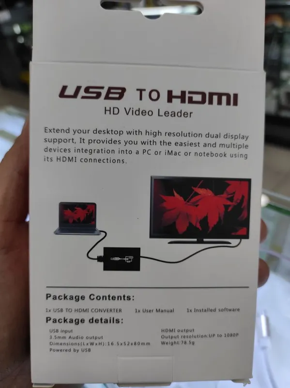 USB HDMI o‘tkazgich, konverter 4