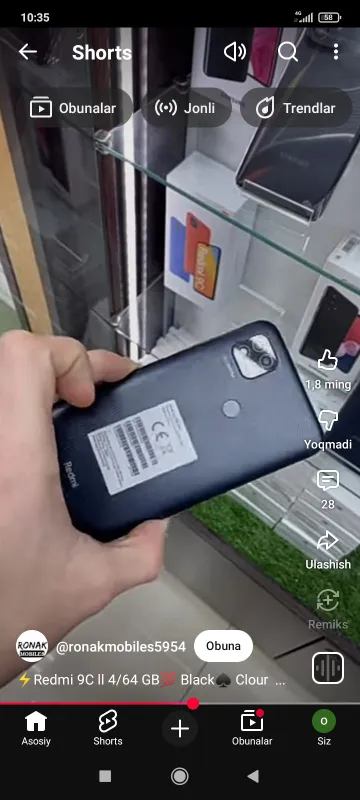 Redmi 9 c narxi 500 000 ming