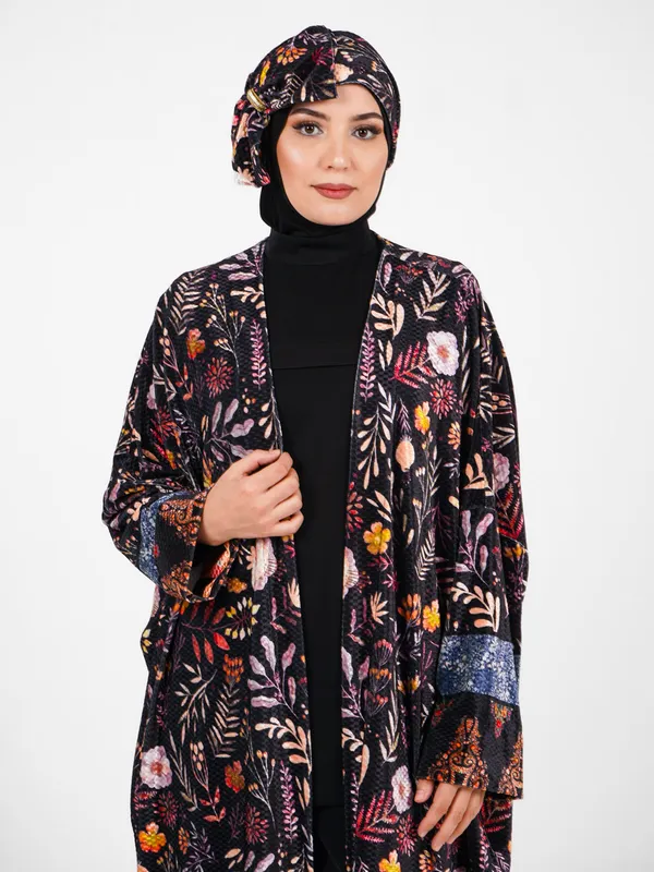 Abaya stil vilyur xalat 3
