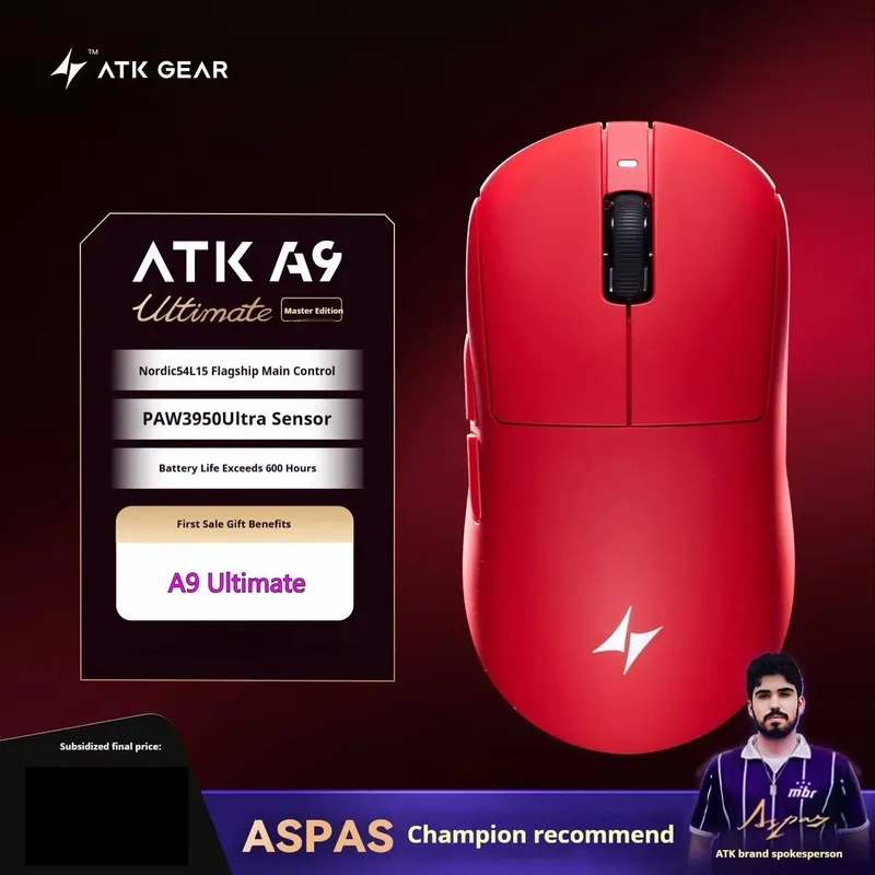 New Mouse ATK A9 Ultimate Pink/White/Red 3 New Mouse ATK A9 Ultimate Pink/White/Red 3