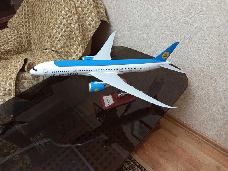 Боинг-727 ( Boeing-727 ). модель самолета ( дерево ) ( 1:100 ) — фото 1