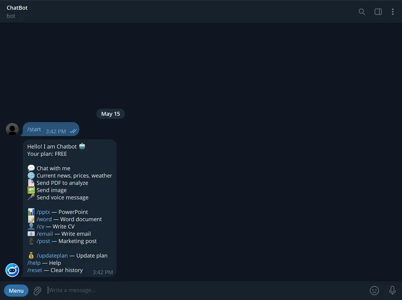 Tayyor Biznes: Ko'p funksiyali AI Chatbot sotiladi — фото 1