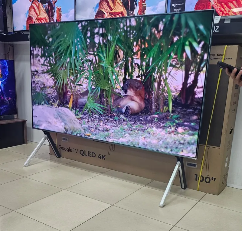 ОГРОМНЫЙ ТЕЛЕВИЗОР 7TECH 100QLEDS1 SMART 4K GOOGLE TV (100 дюймов, премиум модель) 4