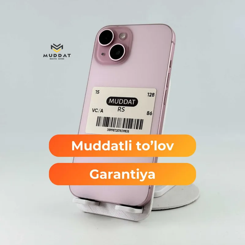 iPhone 15 128GB - muddatli to'lovga kafolat bilan 1 iPhone 15 128GB - muddatli to'lovga kafolat bilan 1