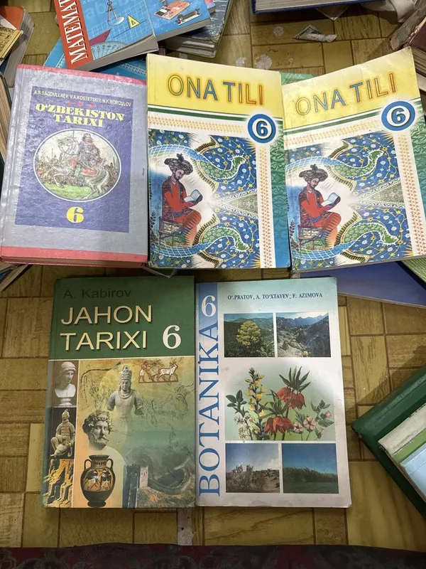 6sinf kitoblari,botanika,tarix,ona tili