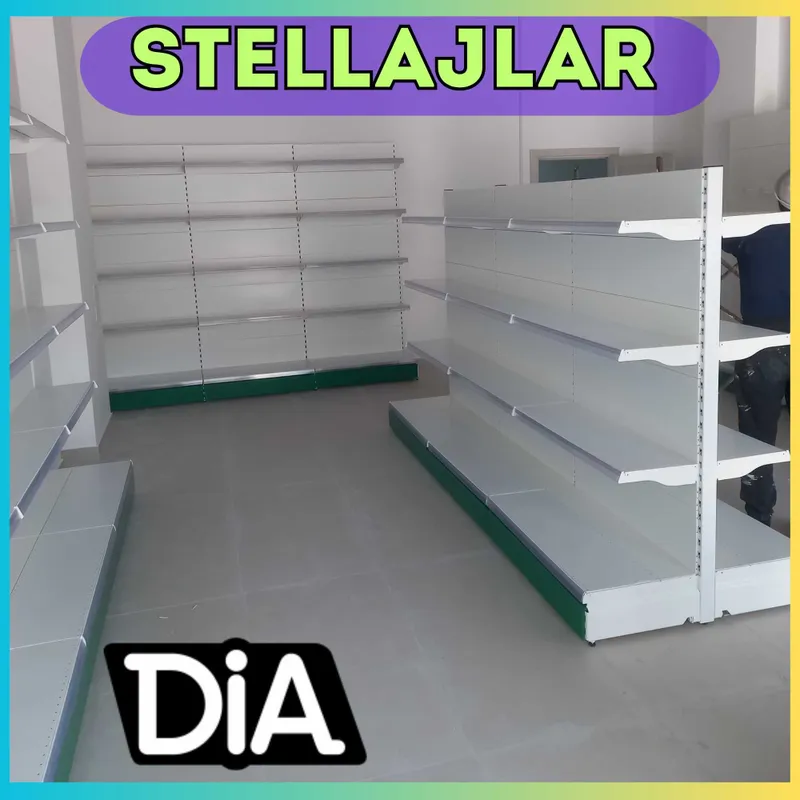 Мetall stellajlar, savdo tokcha, стеллаж для магазина