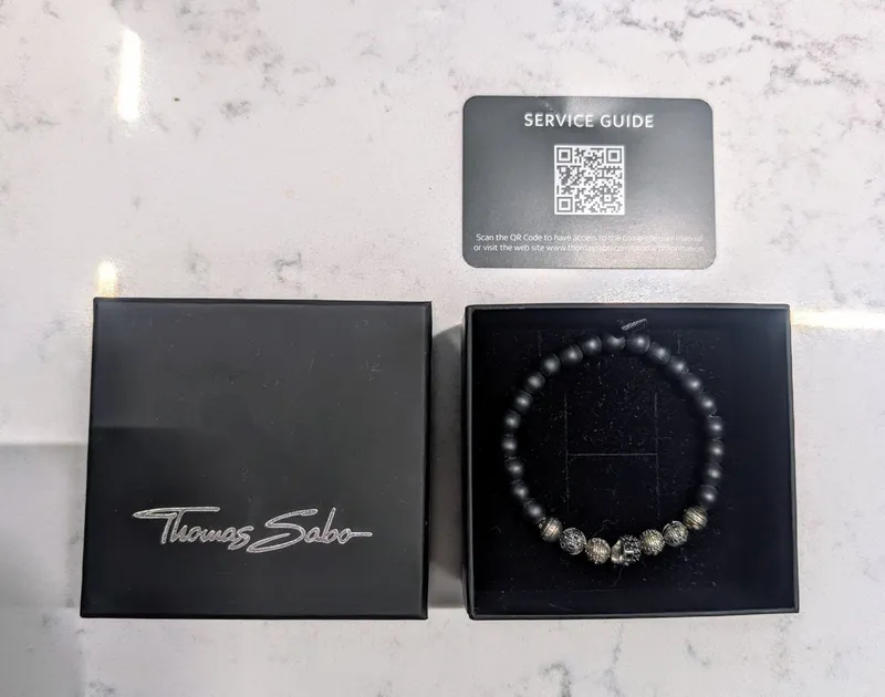 Браслет из серебра и обсидиана Thomas Sabo — фото 2