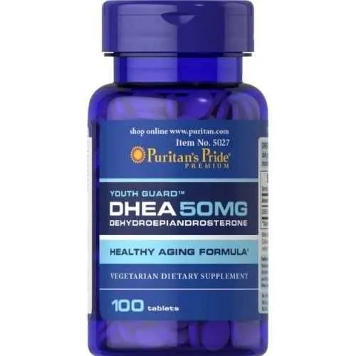 Puritans Pride, DHEA 50 mg, 100 таблеток ДГЭА 50мг