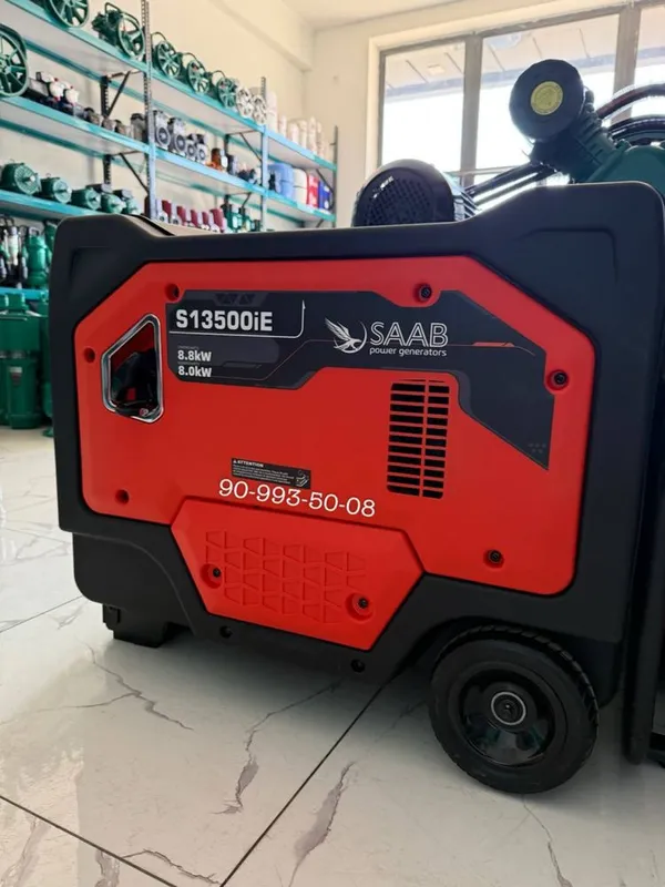 9 кВт инверторли малошумный АВРли генератор SAAB generator optom arzon — фото 1