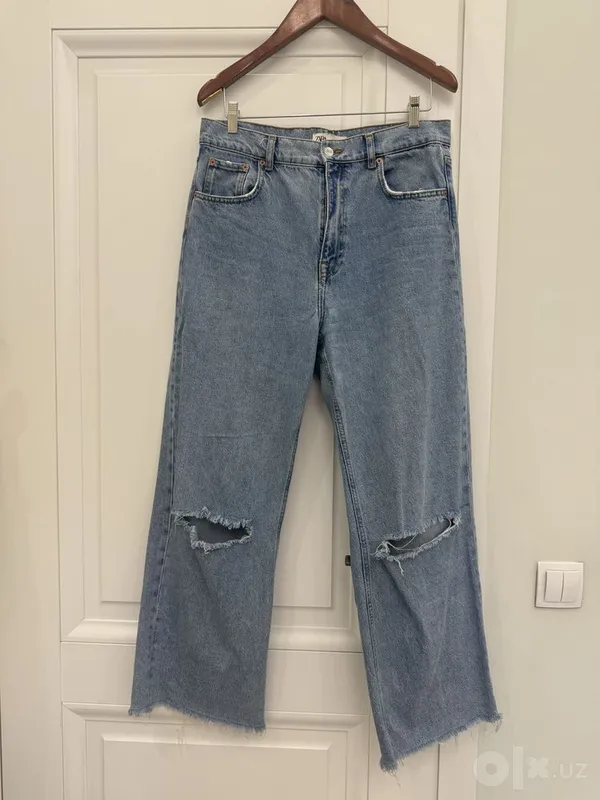 Джинсы от Zara с разрезами на коленях 1 Джинсы от Zara с разрезами на коленях 1