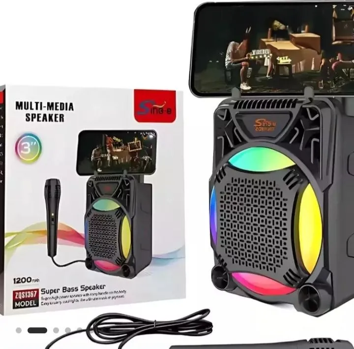 Колонка с Bluetooth, микрофоном и LED-подсветкой 1 Колонка с Bluetooth, микрофоном и LED-подсветкой 1