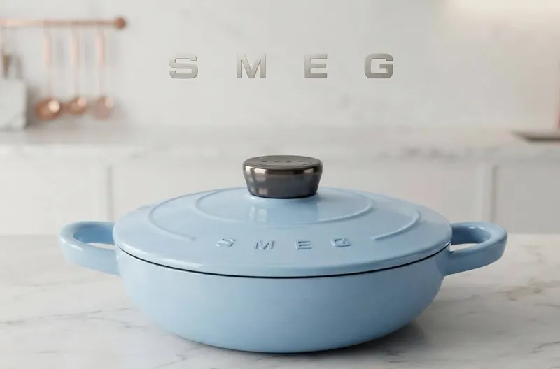 Smeg brendining emalli cho‘yan qozoni/qovurish idishi 3
