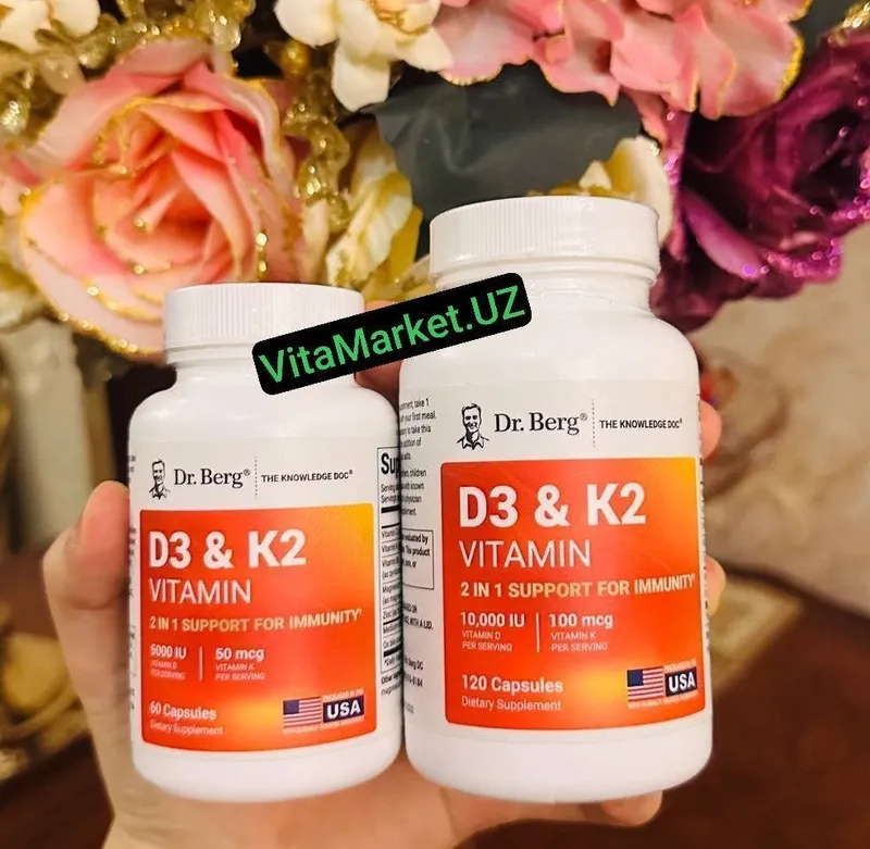 Dr Berg vitamin d3 k2,5000 IU,д3 к2,витамин д3 52