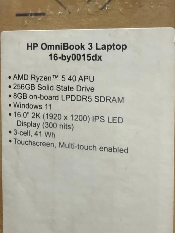 HP OmniBook 3 rayzen 5 3