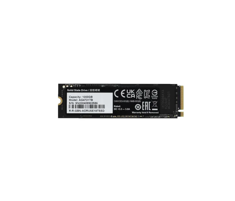 - Твердотельный накопитель SSD M.2 1TB Gigabyte AORUS Gen4 7300 NVMe 1