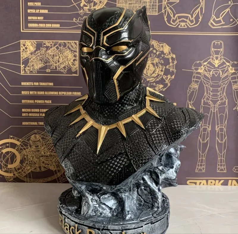 Фигурка-бюст Черная пантера (Black Panther), 17 см, коллекционная — фото 2