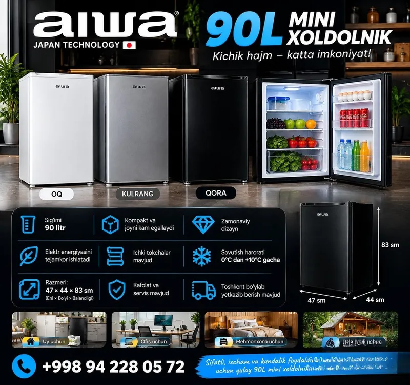 Мини-холодильник AIWA TB-90L / Mini Muzlatgich/ Muzlatgich/ Mini bar 4 Мини-холодильник AIWA TB-90L / Mini Muzlatgich/ Muzlatgich/ Mini bar 4