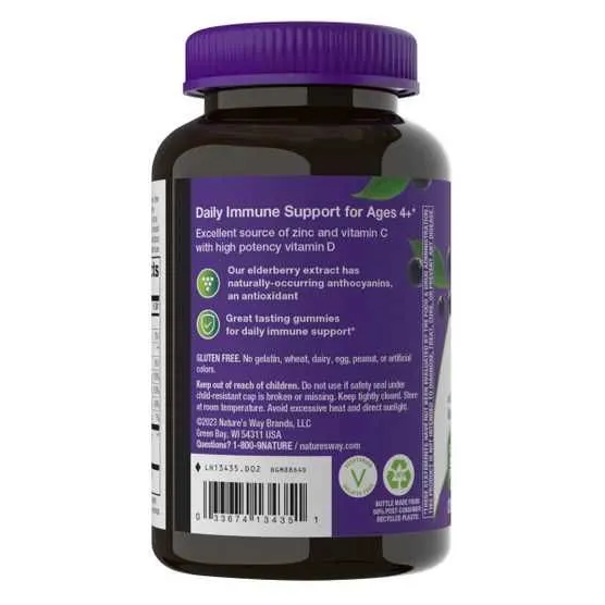Бузина- Витамин С+ Д3+ Цинк Nature's Way Sambucus Elderberry США 3