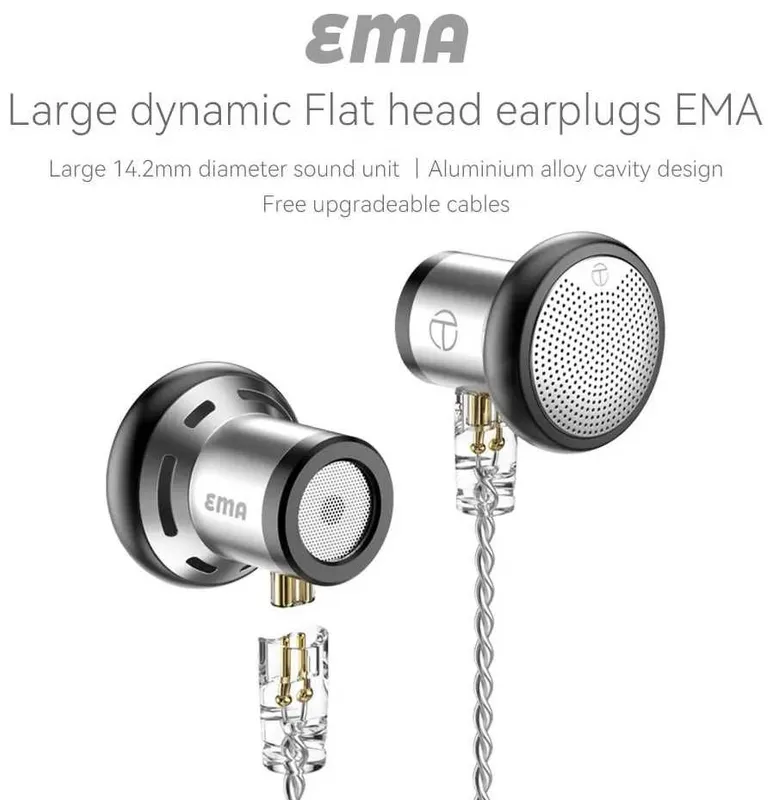 Новые запечатанные проводные наушники TRN EMA 14,2мм цвет:Silver HI-FI — фото 2 Новые запечатанные проводные наушники TRN EMA 14,2мм цвет:Silver HI-FI — фото 2