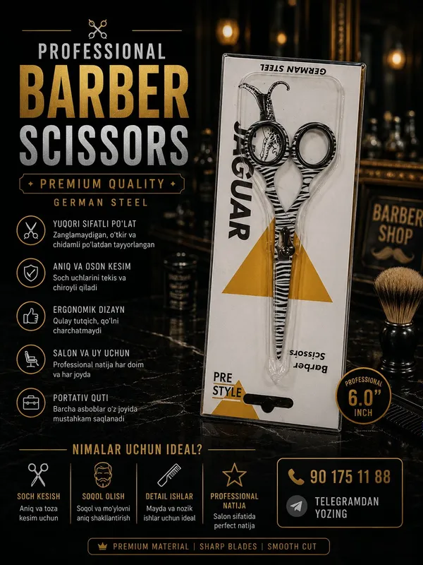 Jaguar Zebra Professional Barber Scissors Jaguar Zebra Professional Barber Scissors