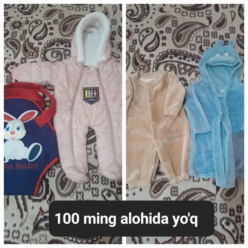 Bolalar 3oylikdan 1yowgachga kiyimlar