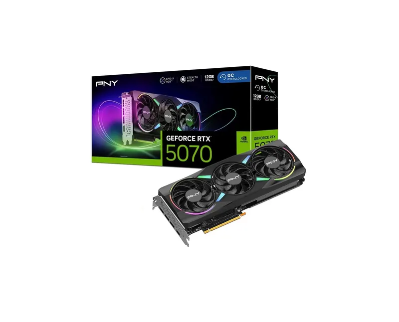 ' Видеокарта PNY RTX 5070 EPIC-X ARGB RGB OC Triple Fan 12GB 1 ' Видеокарта PNY RTX 5070 EPIC-X ARGB RGB OC Triple Fan 12GB 1