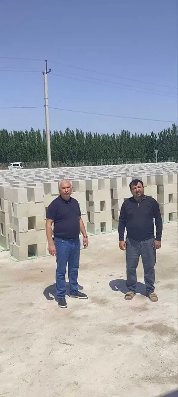Курилиш ишлари учун пишик куритилган Пенаблог гиштлари
