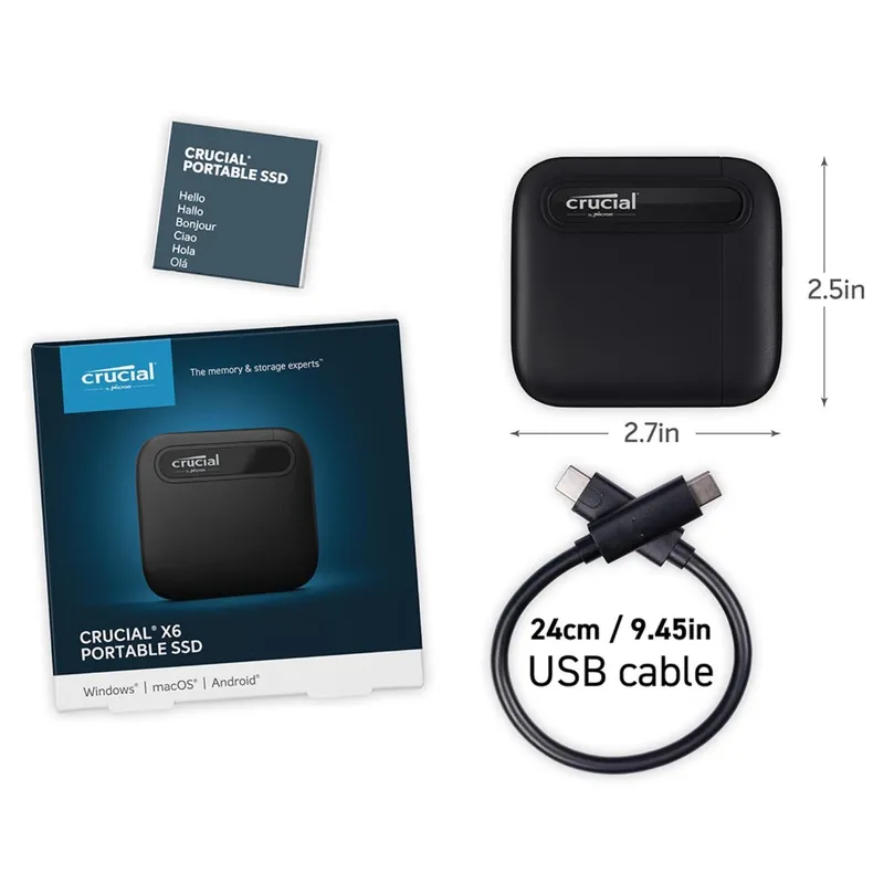 Crucial X6 Portable SSD 1 TB ( Внешний ) — фото 1