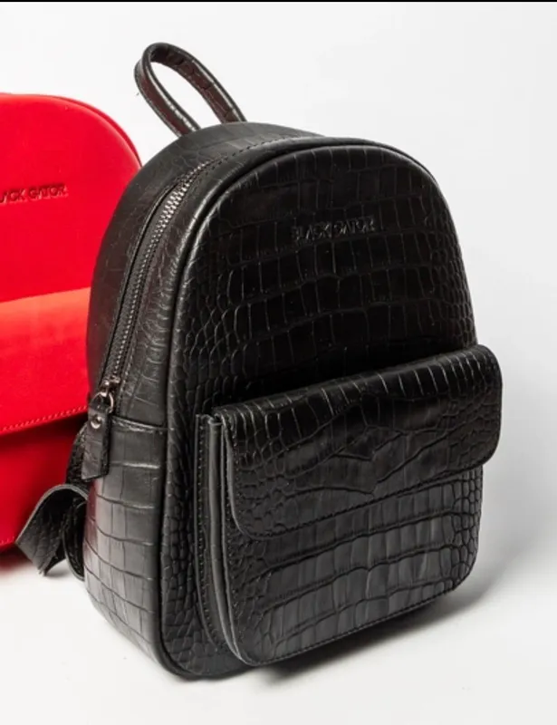 женский рюкзак из натуральной кожи Black Gator 1 женский рюкзак из натуральной кожи Black Gator 1