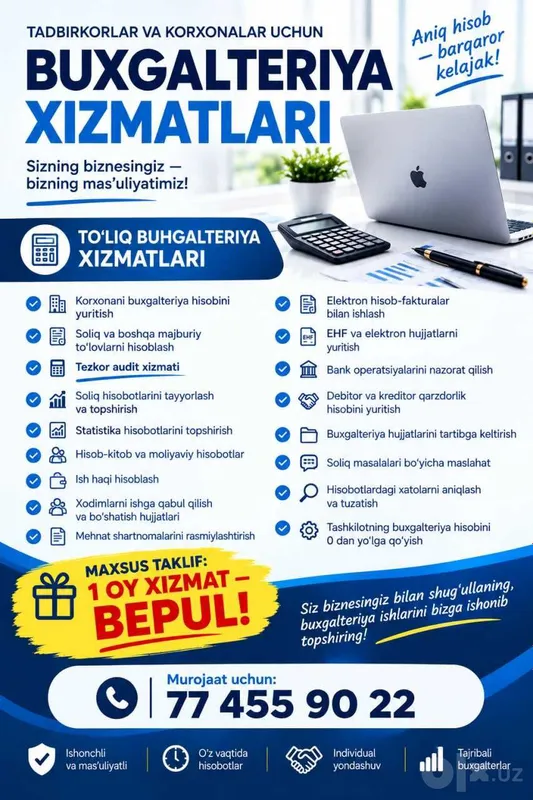 Professional buxgalteriya xizmati Professional buxgalteriya xizmati