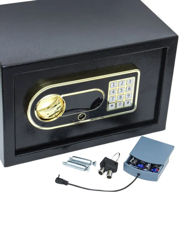 31×20×20 elektron seyf + favqulodda holat uchun power bank, metall seyf 4 31×20×20 elektron seyf + favqulodda holat uchun power bank, metall seyf 4