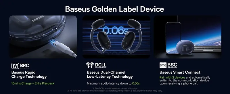 Baseus Eli OPEN EAR новые спортивные беспроводные наушники — фото 7