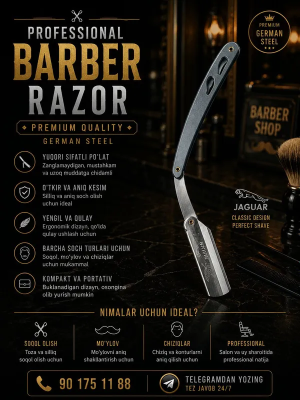 Jaguar Professional Barber Razor & Straight Razor 2 Jaguar Professional Barber Razor & Straight Razor 2