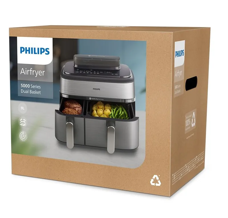 Philips NA555 9 л Аэрогриль с двумя корзинами