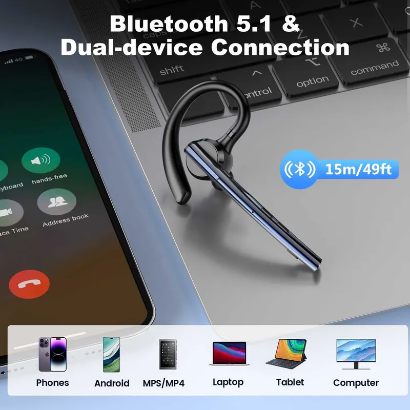 Беспроводная Bluetooth гарнитура New Bee M54 — фото 4