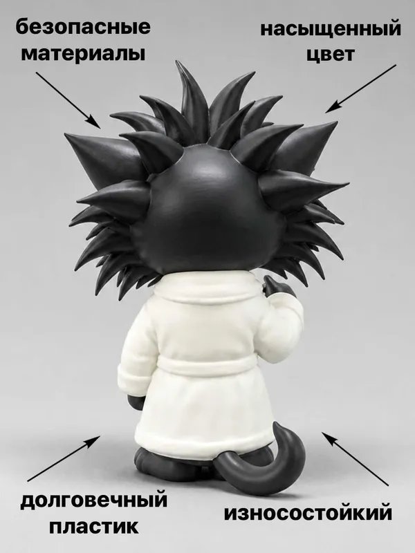 Фигурка «Кот с кружкой» белом халате 3D-модель — фото 2