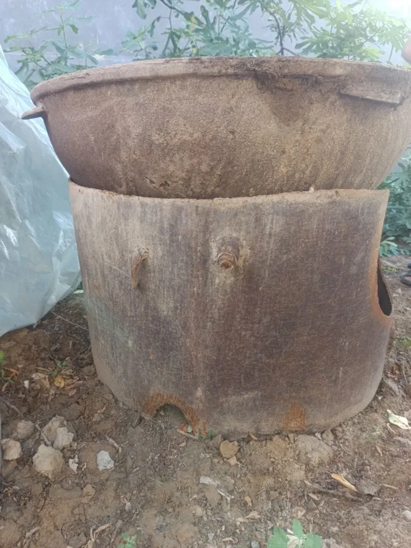 Chugun qozon ochoq ochogi qalin trubadan 200litrli 50 kg osh damlasa — фото 3