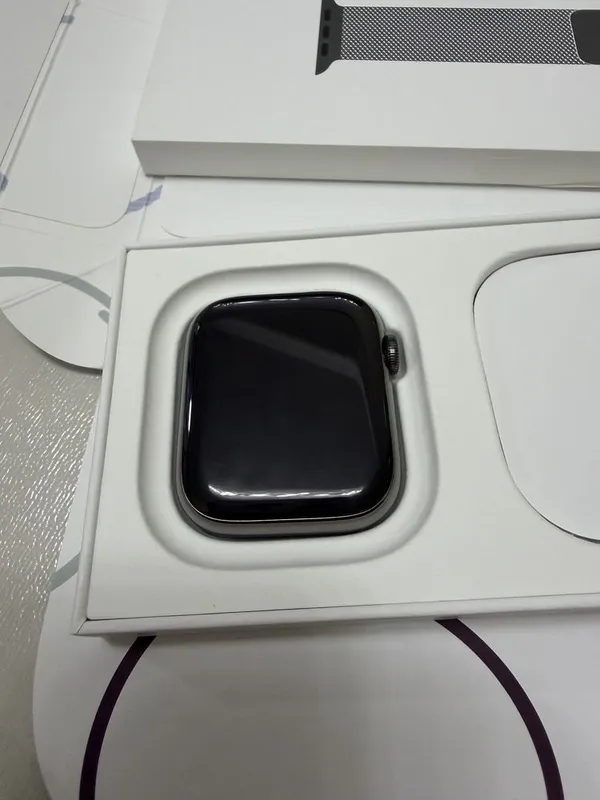 Iwatch 9 45mm stainless steel. Apple watch 9 45mm — фото 4