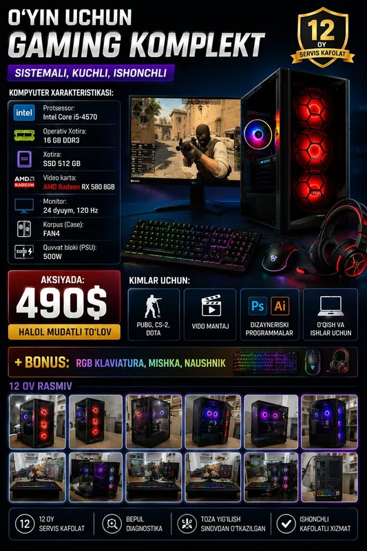 O'yin uchun gaming komplekt