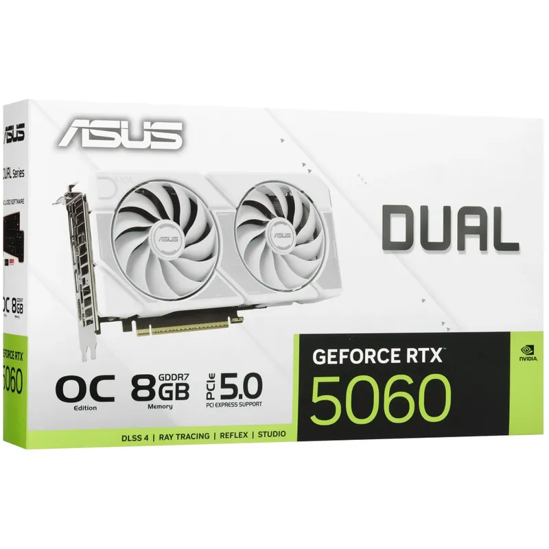 Видеокарта ASUS RTX 5060 Dual White OC 8GB 2