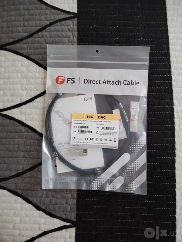 Коммутатор Кабель FS SFPP-PC01 10G SFP+ 1m Коммутатор Кабель FS SFPP-PC01 10G SFP+ 1m