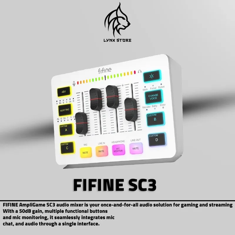 Audio mixer fifine sc3 аудио микшер 1